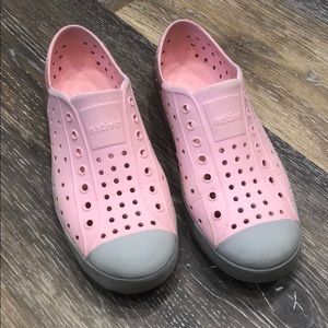 Native Shoes Pink with Sparkle Accent on Heels